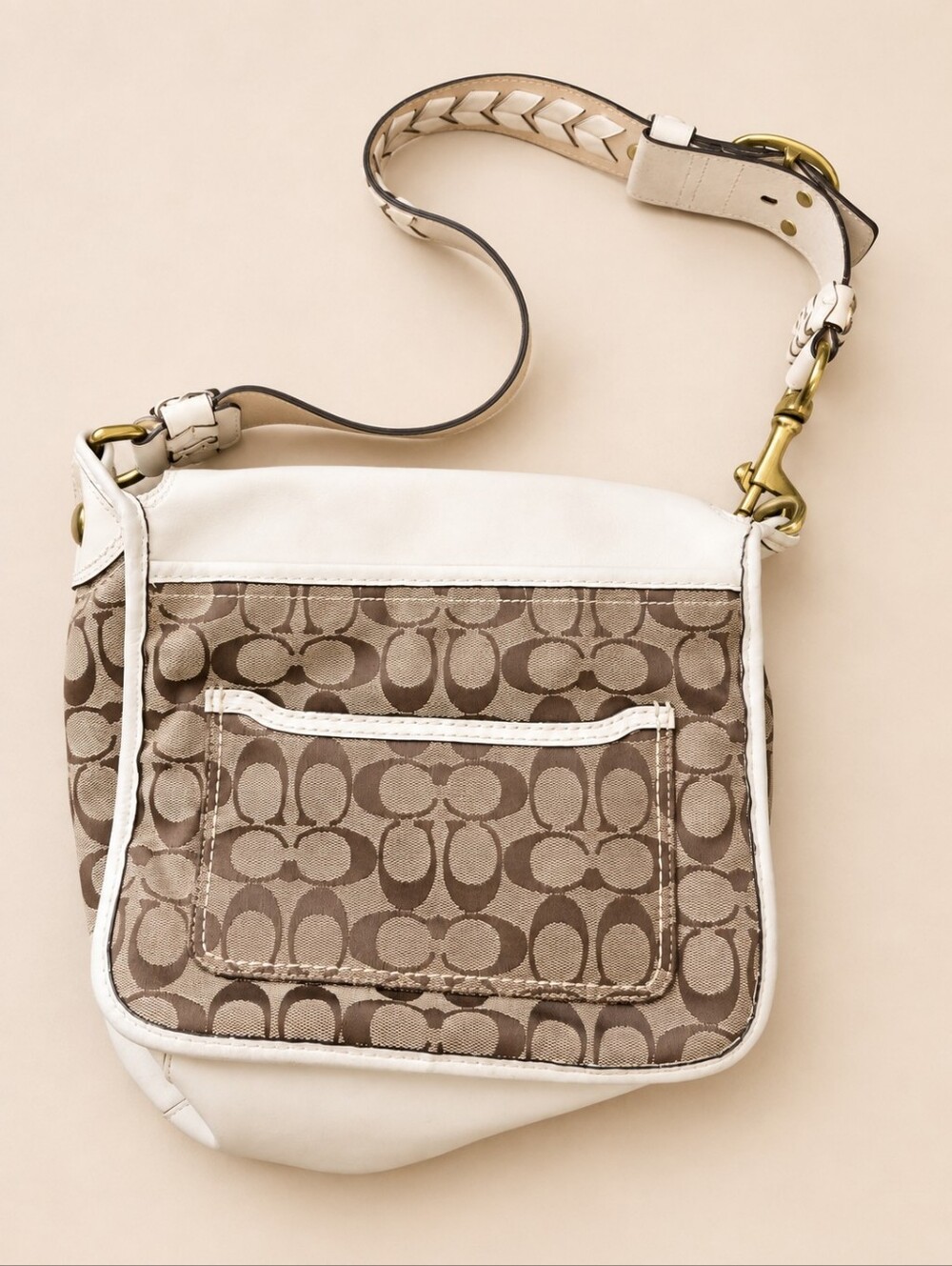 バッグ COACH Bleeker Legacy Soho Signature y2k Vintage Y2k Coach Bleecker Legacy Signature Flap Bag … - Gem